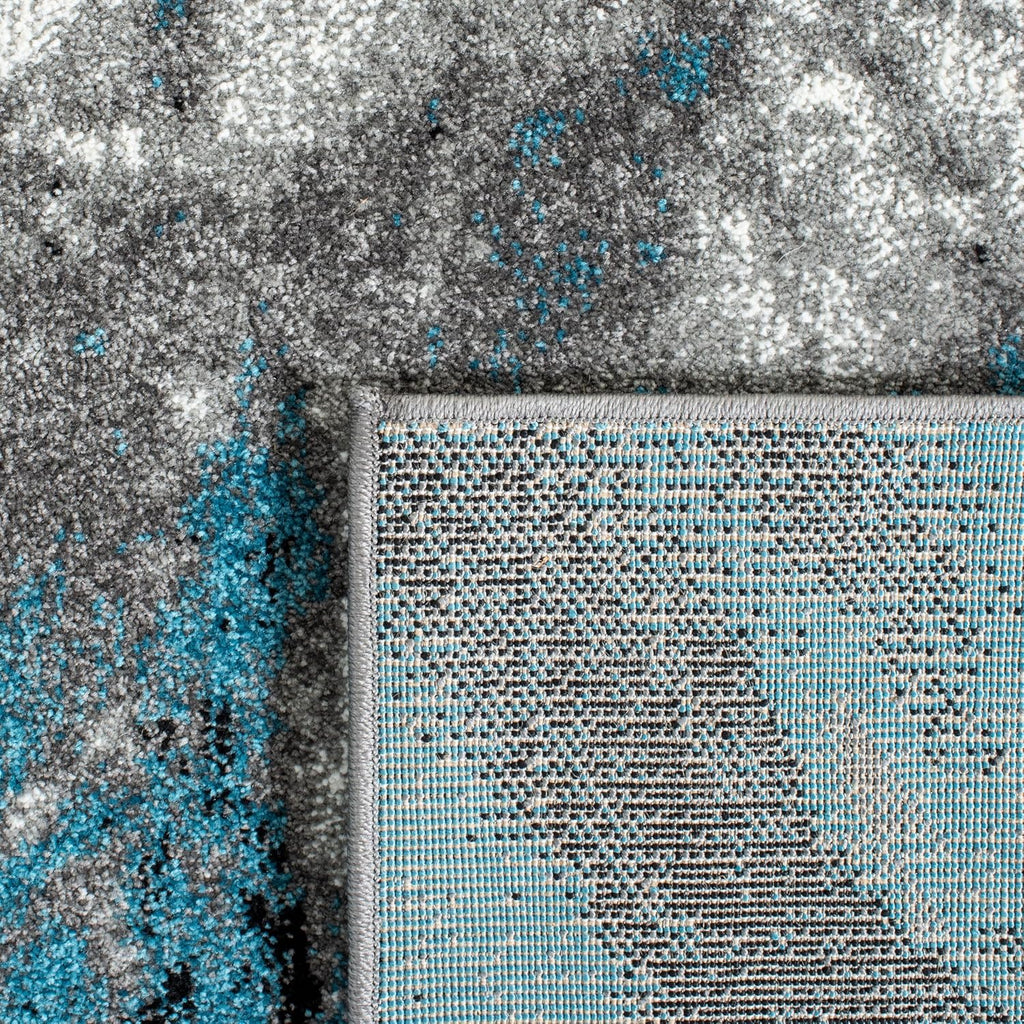 SAFAVIEH Glacier Collection Accent Rug - 2'3' x 4', Blue & Grey, Abstract Design, Non-Shedding & Easy Care, Ideal for High Traffic Areas in Entryway, Living Room, Bedroom (GLA127M)
