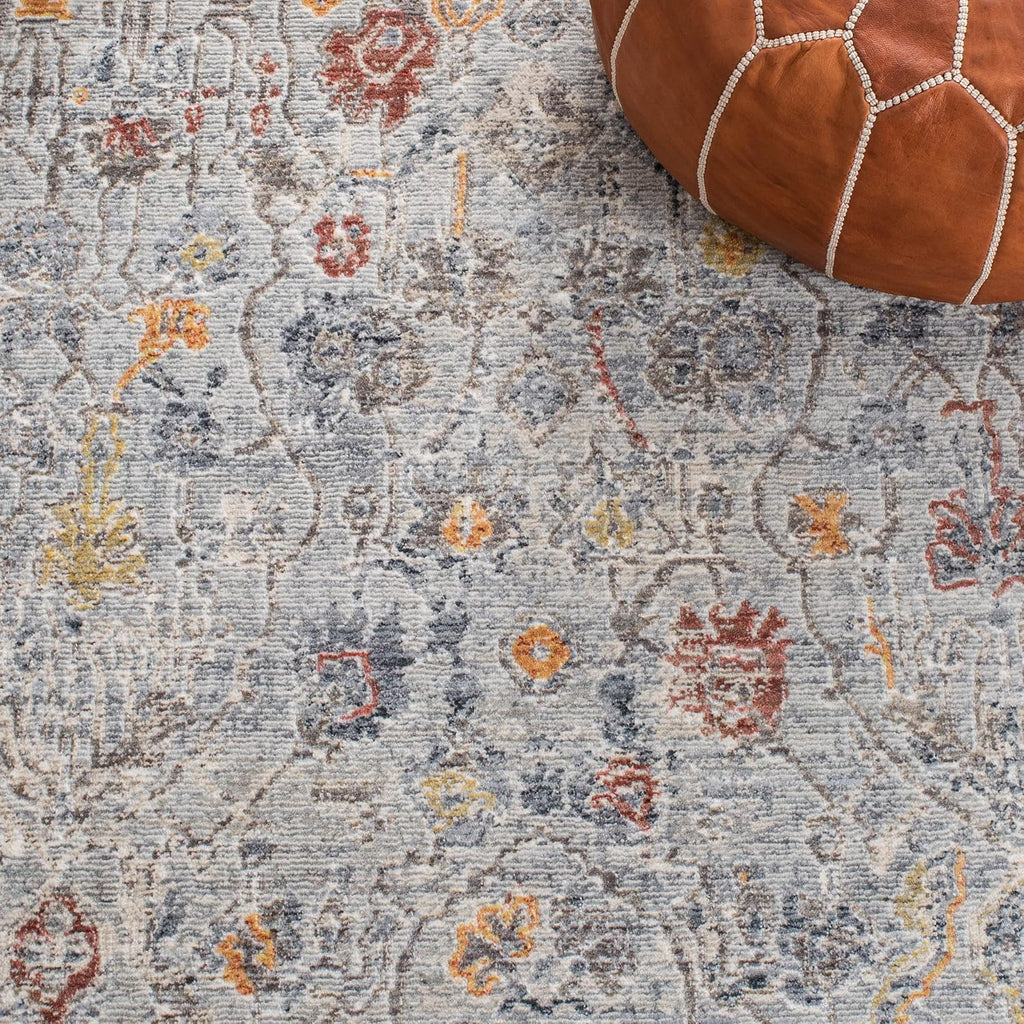 SAFAVIEH History Collection Area Rug - 9' x 12', Light Grey & Gold, Vintage Distressed Design, Non-Shedding & Easy Care, Ideal for High Traffic Areas in Living Room, Bedroom (HIS546F)