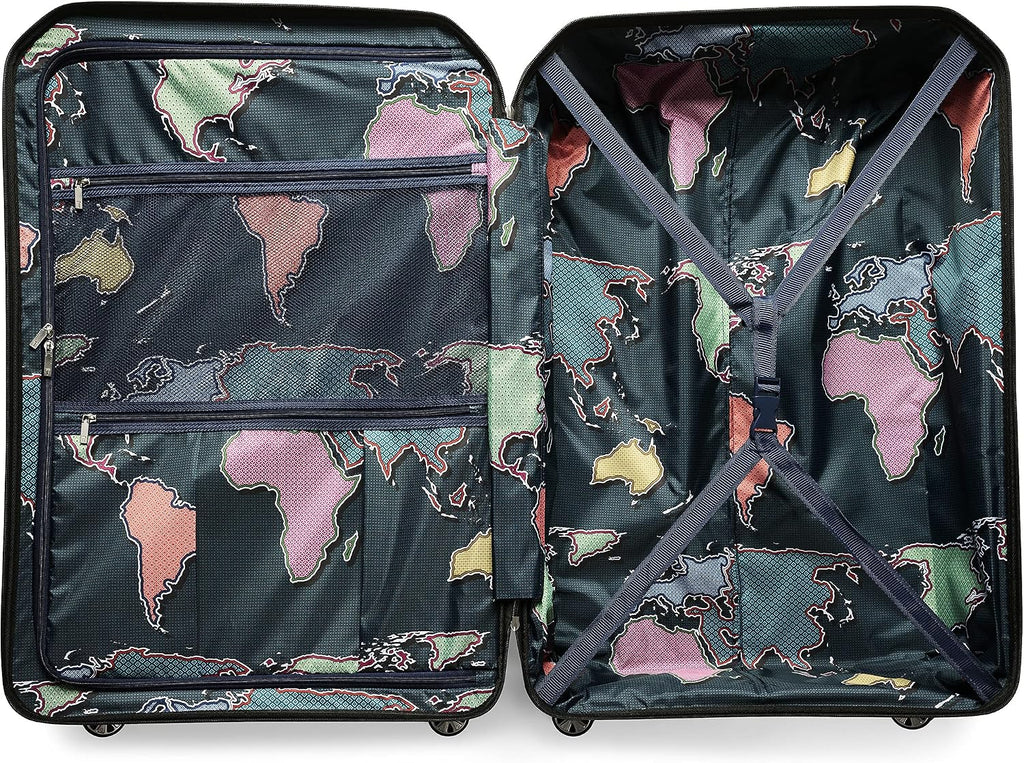 Ted Baker Flying Colours Hardside Trolley Collection, Jet Black, L, Luggage
