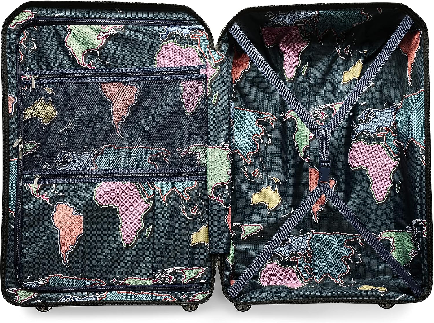 Ted Baker Flying Colours Hardside Trolley Collection, Jet Black, L, Luggage