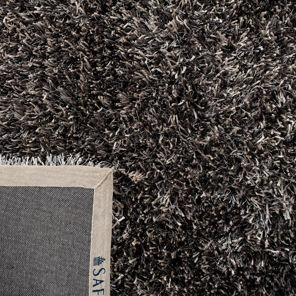 SAFAVIEH New Orleans Shag Collection Area Rug - 6' x 9', Platinum & Ivory, Handmade, 1.6-inch Thick Ideal for High Traffic Areas in Living Room, Bedroom (SG531-7612)