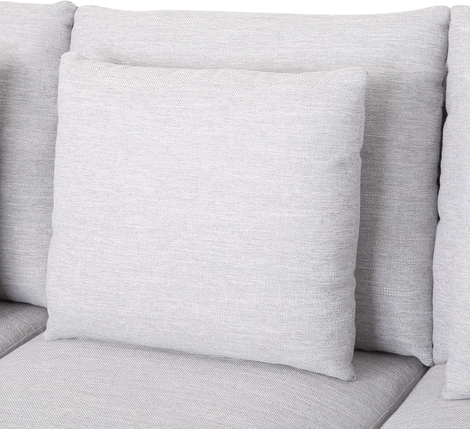 Christopher Knight Home Elliston Sofas, Light Grey + Dark Walnut