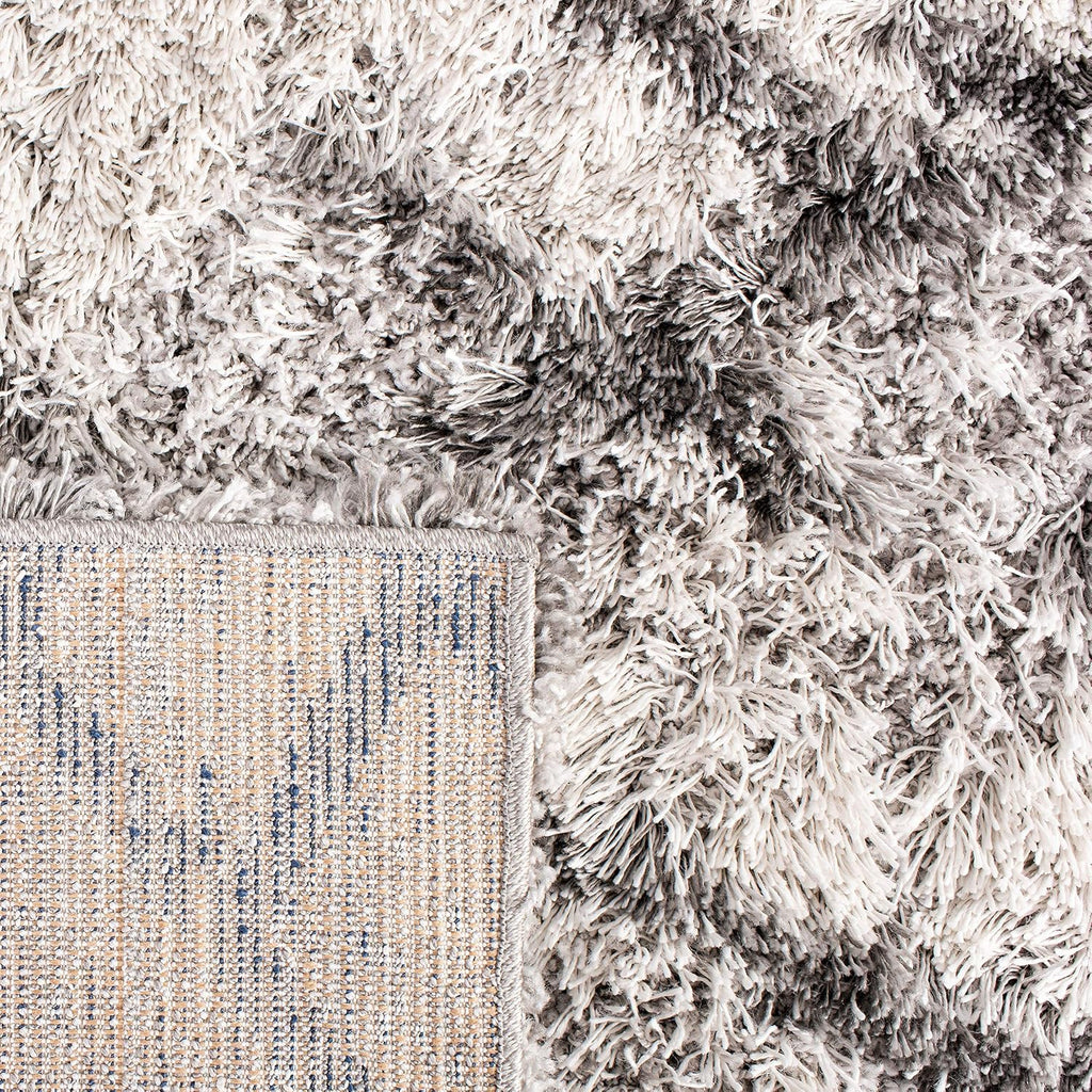 SAFAVIEH Horizon Shag Collection X-Large Area Rug - 11' x 15', Grey & Ivory, Abstract Design, Non-Shedding & Easy Care, 2-inch Thick Ideal for High Traffic Areas in Living Room, Bedroom (HZN894F)