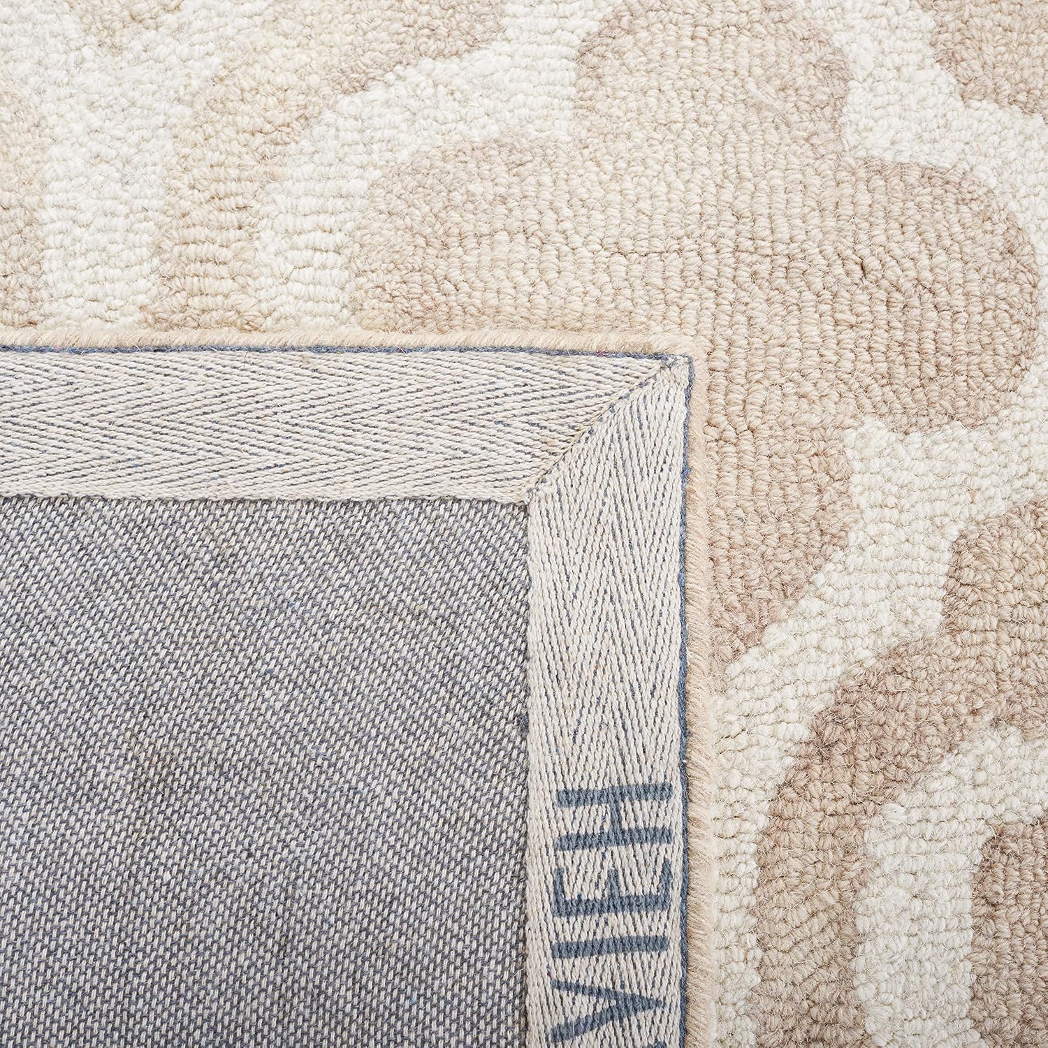 SAFAVIEH Dip Dye Collection Area Rug - 5' x 8', Beige & Ivory, Handmade Moroccan Watercolor Wool, Ideal for High Traffic Areas in Living Room, Bedroom (DDY537G)