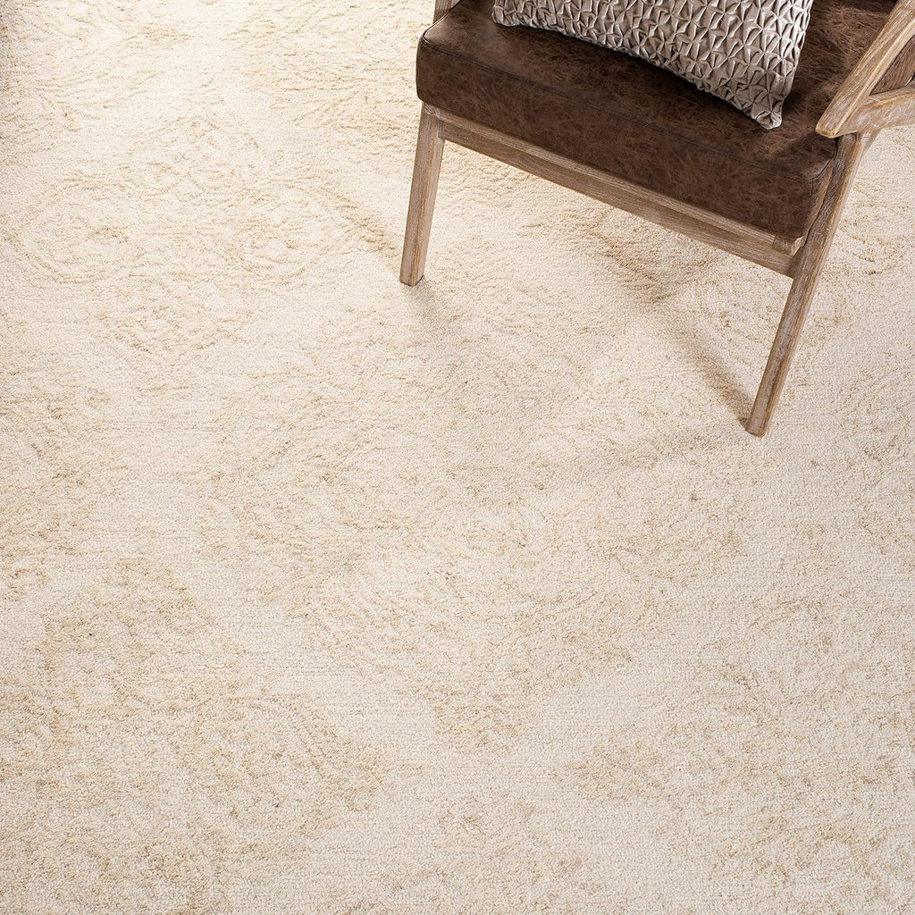 SAFAVIEH Abstract Collection Accent Rug - 2' x 3', Ivory & Beige, Handmade Wool, Ideal for High Traffic Areas in Entryway, Living Room, Bedroom (ABT346B)