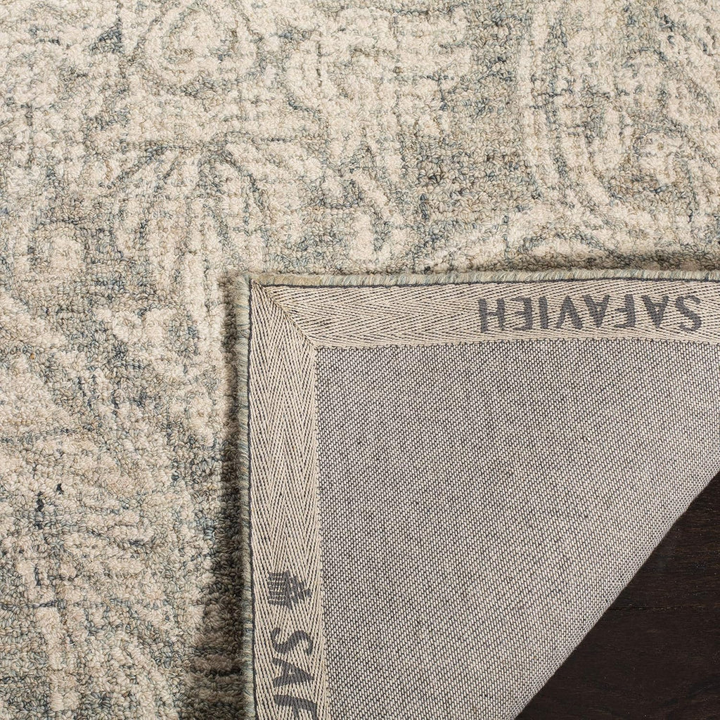 SAFAVIEH Abstract Collection Runner Rug - 2'3' x 6', Grey & Ivory, Handmade Wool, Ideal for High Traffic Areas in Living Room, Bedroom (ABT204A)