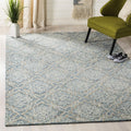 SAFAVIEH Abstract Collection Accent Rug - 4' x 6', Blue & Grey, Handmade Wool, Ideal for High Traffic Areas in Entryway, Living Room, Bedroom (ABT201A)