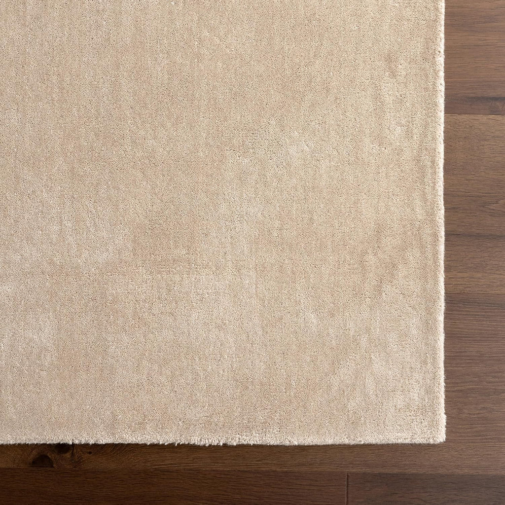 Rugs USA Maru Handmade, Beige, 4' x 6', Solid, Wool, Soft and Cozy, High Traffic, Stain Resistant, Easy Clean, Durable Area Rug for Bedroom, Living Room, Dining Space, Den, Foyer, Entryway