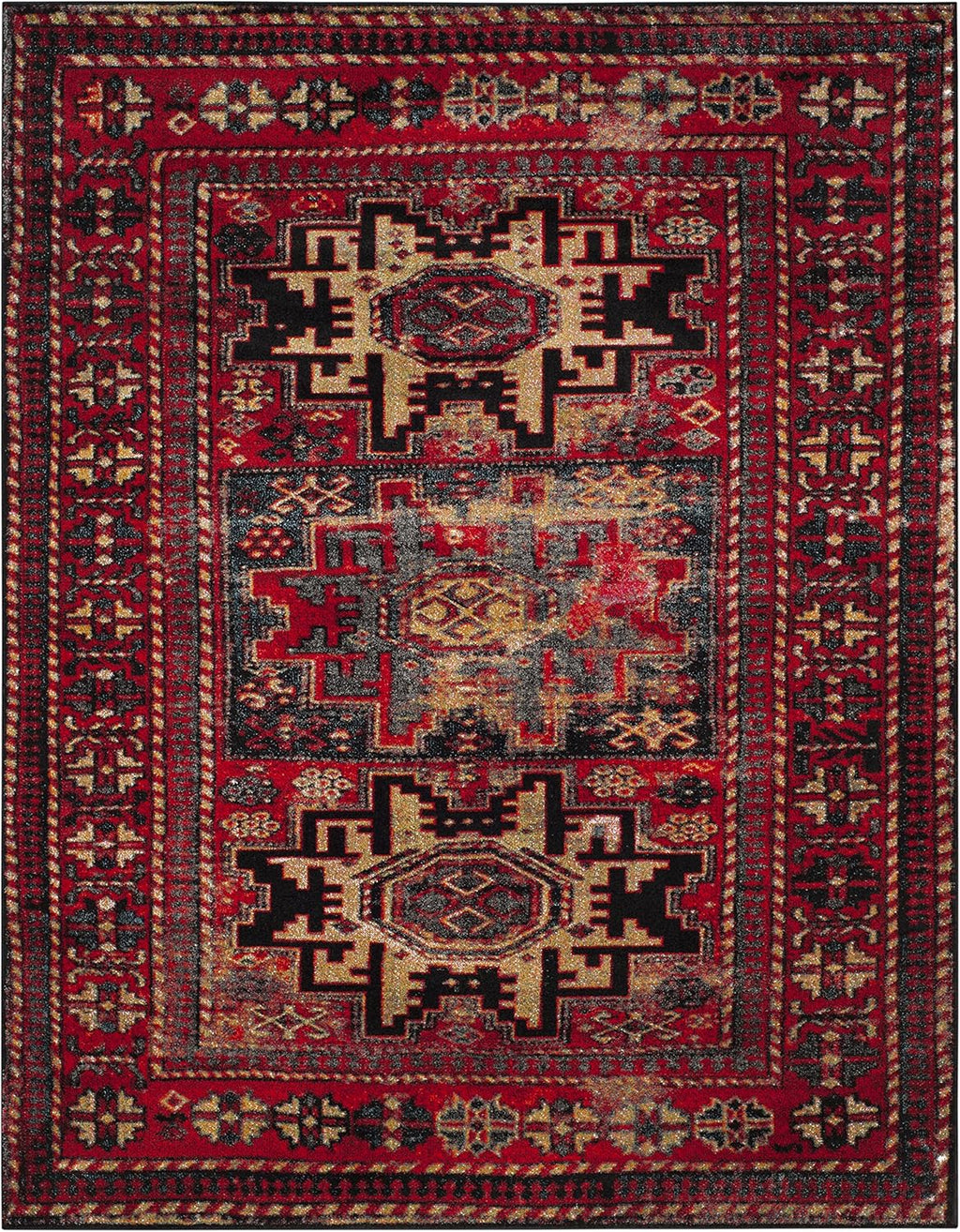 SAFAVIEH Vintage Hamadan Collection X-Large Area Rug - 11' x 15', Red & Multi, Oriental Persian Design, Non-Shedding & Easy Care, Ideal for High Traffic Areas in Living Room, Bedroom (VTH213A)