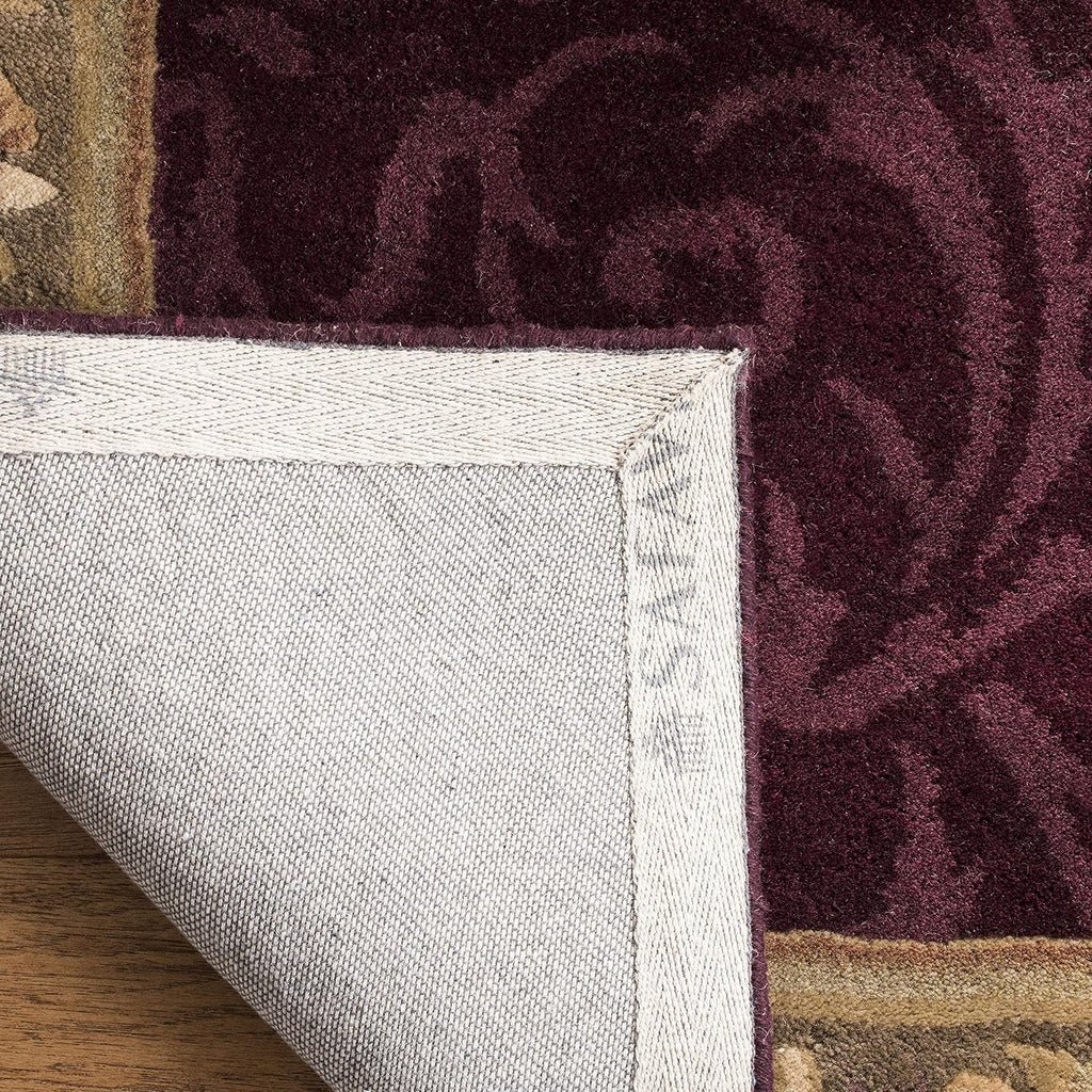 SAFAVIEH Empire Collection Runner Rug - 2'6' x 8', Dark Red & Dark Beige, Handmade Traditional European Wool, Ideal for High Traffic Areas in Living Room, Bedroom (EM414A)