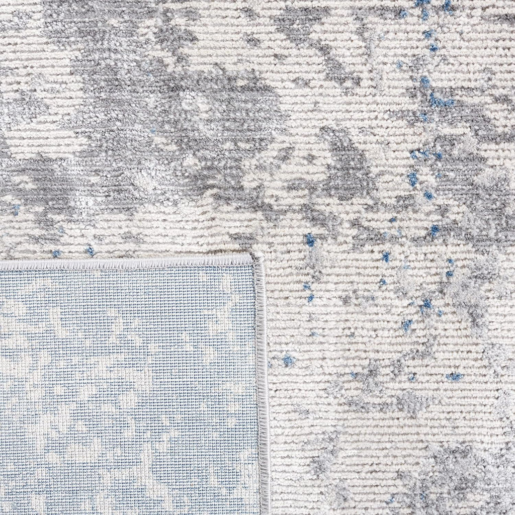 SAFAVIEH Invista Collection Area Rug - 6'7' Square, Grey & Blue, Modern Abstract Design, Non-Shedding & Easy Care, Ideal for High Traffic Areas in Living Room, Bedroom (INV481F)
