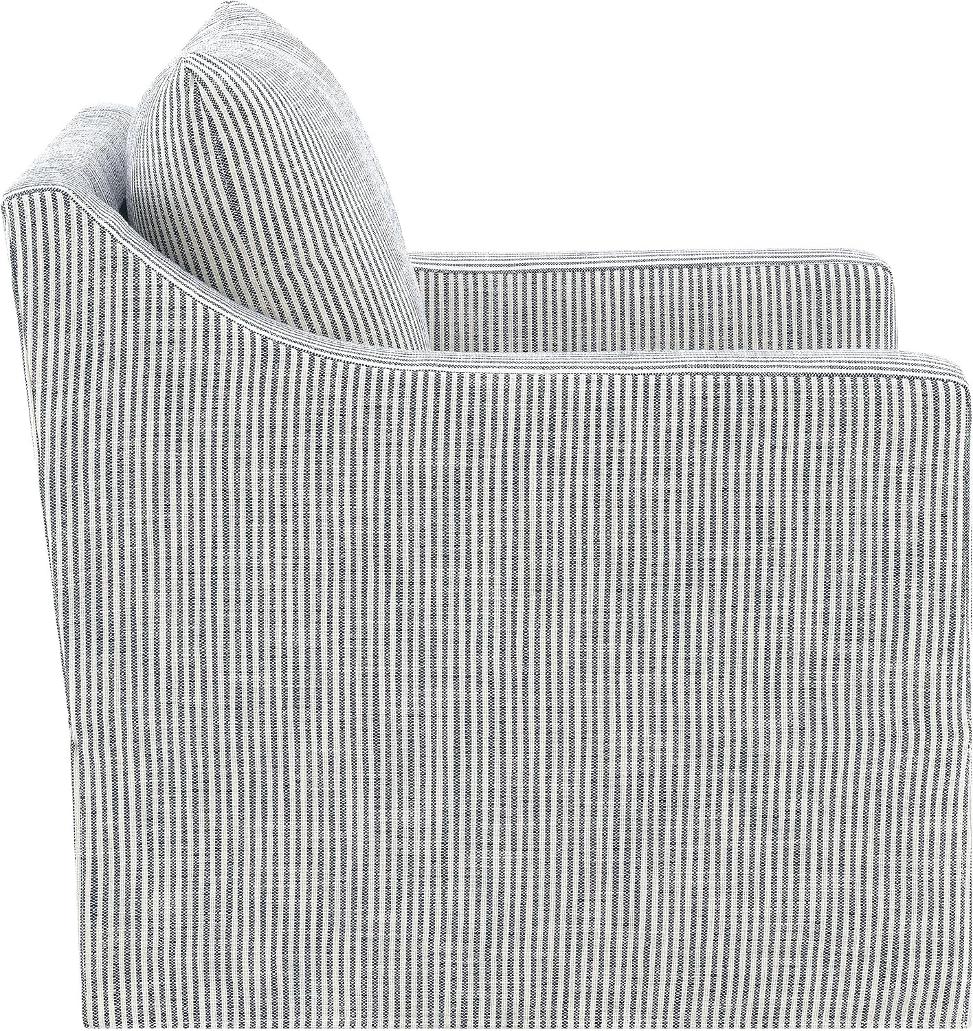 Coaster Home Furnishings - Winter - Wood - Upholstered Accent Chair with Sloped Arms, Removable Seat Cushion and 360-Degree Swivel - Living Room - Grey - 904137