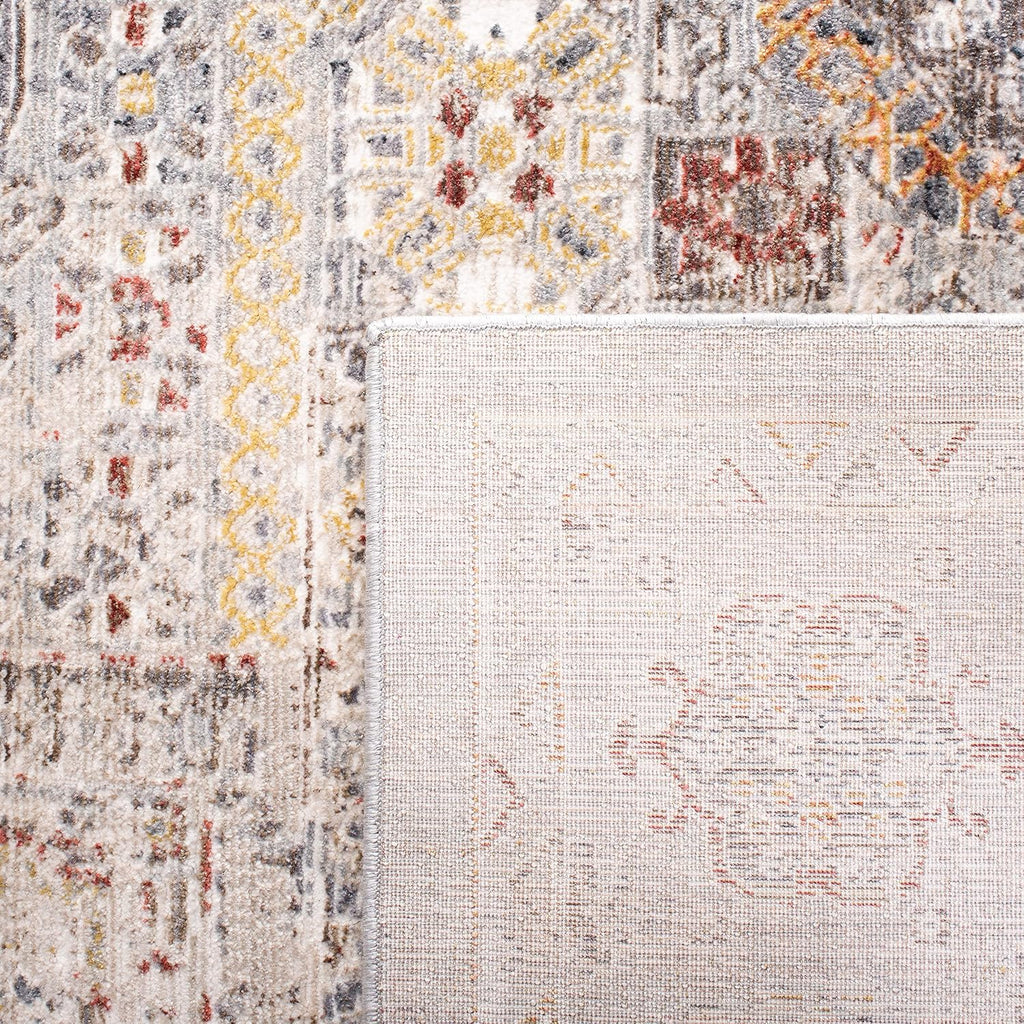 SAFAVIEH History Collection Runner Rug - 3' x 10', Light Grey & Gold, Vintage Distressed Design, Non-Shedding & Easy Care, Ideal for High Traffic Areas in Living Room, Bedroom (HIS599E)