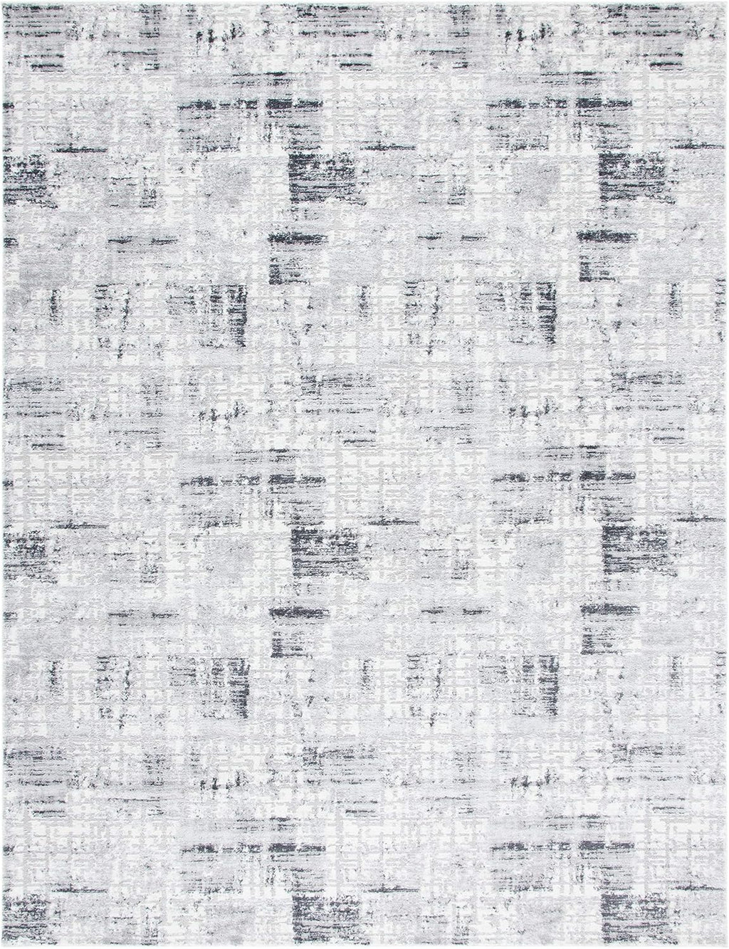 SAFAVIEH Amelia Collection Area Rug - 6' x 9', Grey & Charcoal, Modern Abstract Distressed Design, Non-Shedding & Easy Care, Ideal for High Traffic Areas in Living Room, Bedroom (ALA786F)