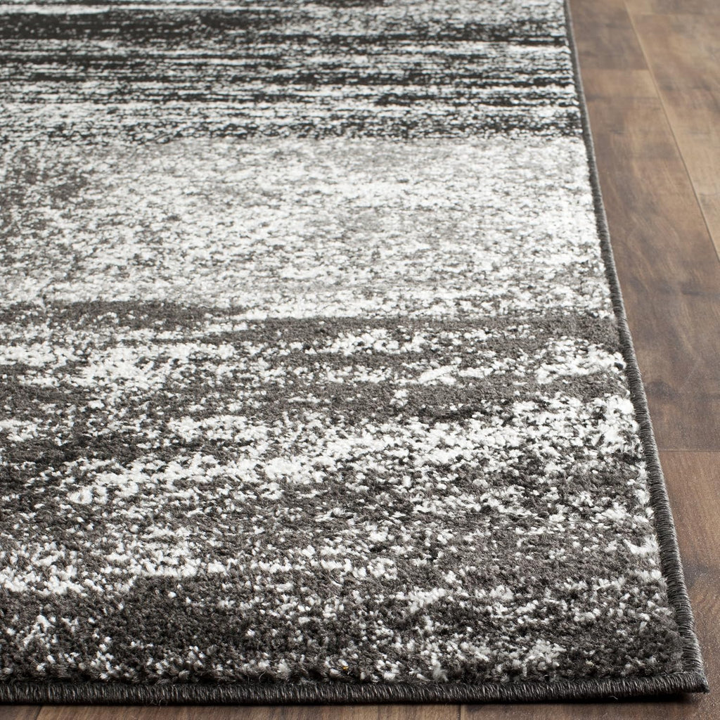 SAFAVIEH Adirondack Collection Area Rug - 9' x 12', Silver & Black, Modern Abstract Design, Non-Shedding & Easy Care, Ideal for High Traffic Areas in Living Room, Bedroom (ADR112A)