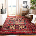 SAFAVIEH Vintage Hamadan Collection X-Large Area Rug - 11' x 15', Red & Multi, Oriental Persian Design, Non-Shedding & Easy Care, Ideal for High Traffic Areas in Living Room, Bedroom (VTH213A)