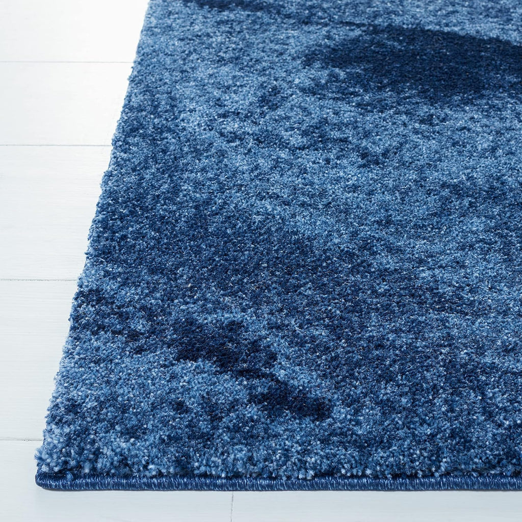 SAFAVIEH Retro Collection Area Rug - 6' Square, Grey & Ivory, Modern Abstract Design, Non-Shedding & Easy Care, Ideal for High Traffic Areas in Living Room, Bedroom (RET2891-8012)