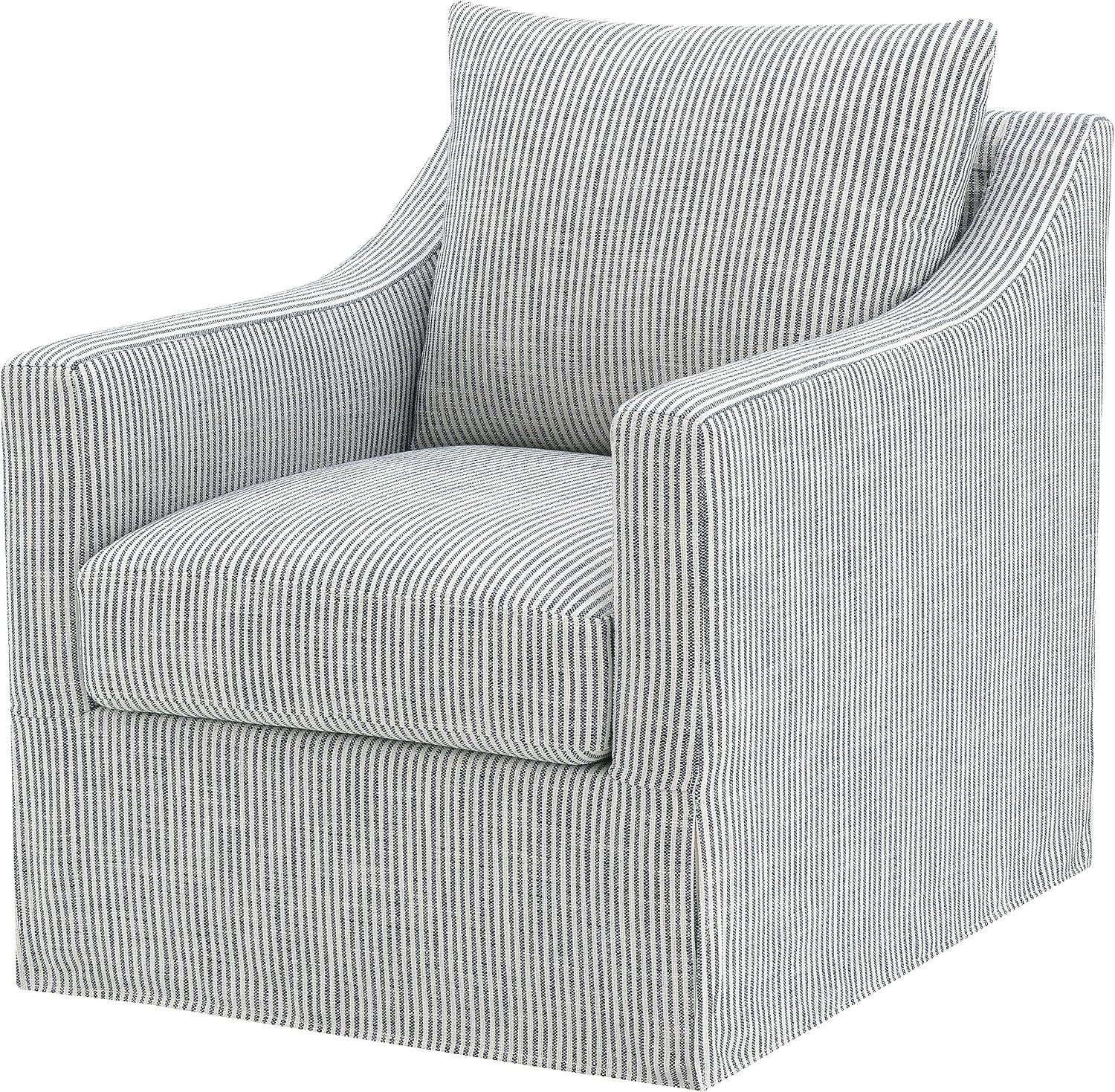Coaster Home Furnishings - Winter - Wood - Upholstered Accent Chair with Sloped Arms, Removable Seat Cushion and 360-Degree Swivel - Living Room - Grey - 904137