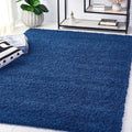 SAFAVIEH Laguna Shag Collection Area Rug - 5'3' x 7'6', Blue, Solid Design, Non-Shedding & Easy Care, 2-inch Thick Ideal for High Traffic Areas in Living Room, Bedroom (SGL303K)