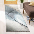 SAFAVIEH Hollywood Collection Runner Rug - 2'3' x 16', Grey & Teal, Mid-Century Modern Design, Non-Shedding & Easy Care, Ideal for High Traffic Areas in Living Room, Bedroom (HLW715D)