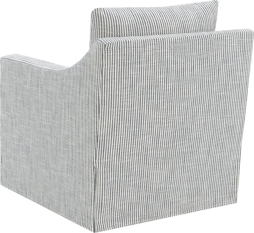 Coaster Home Furnishings - Winter - Wood - Upholstered Accent Chair with Sloped Arms, Removable Seat Cushion and 360-Degree Swivel - Living Room - Grey - 904137