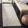 SAFAVIEH Abstract Collection Runner Rug - 2'3' x 6', Grey & Ivory, Handmade Wool, Ideal for High Traffic Areas in Living Room, Bedroom (ABT204A)