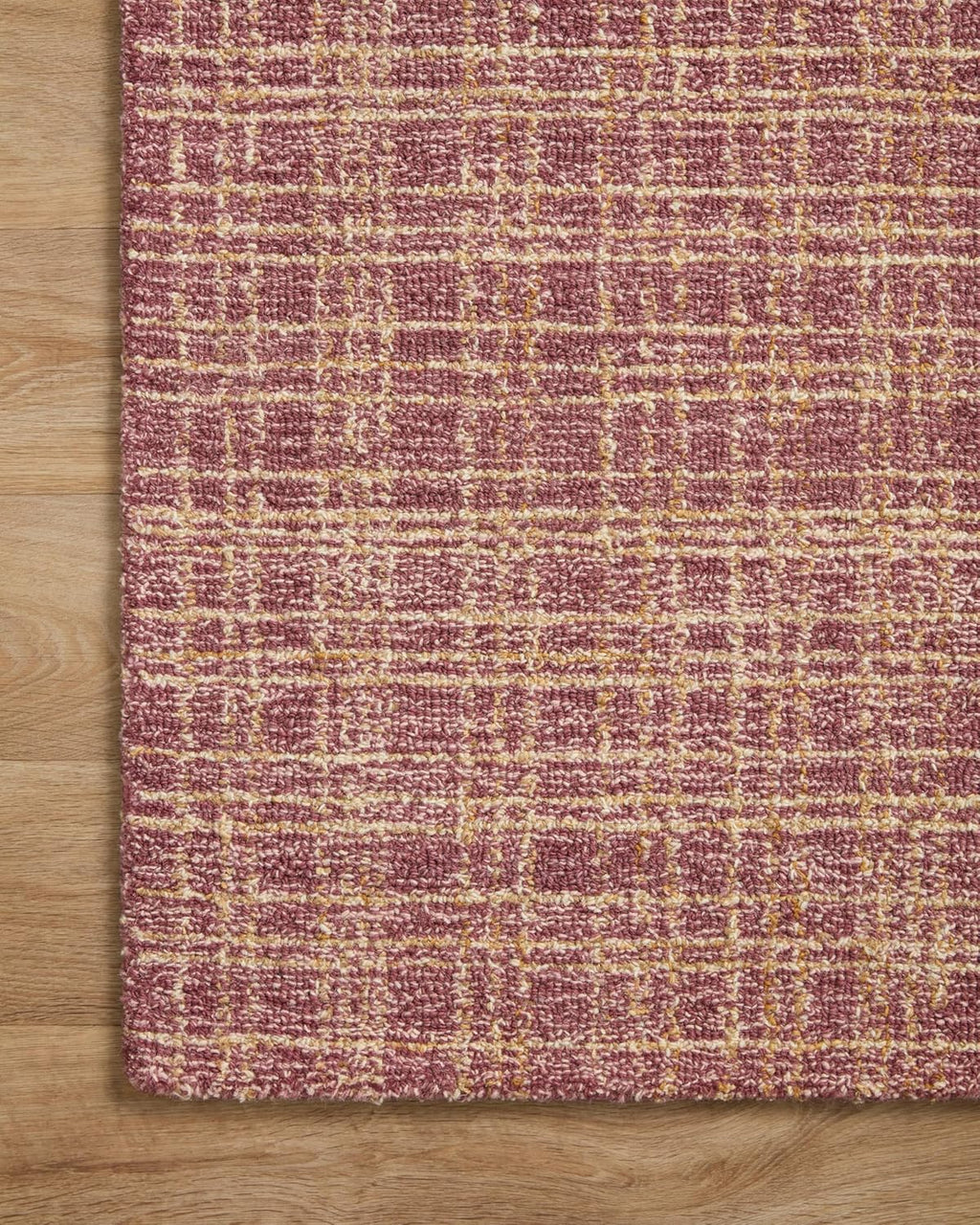Loloi Chris Loves Julia Polly 7'-9' x 9'-9' Area Rug in Berry/Natural - Large Neutral Area Rug, Unique Patterned Rug for Living Room, Bedroom, Dining Area, Home Office