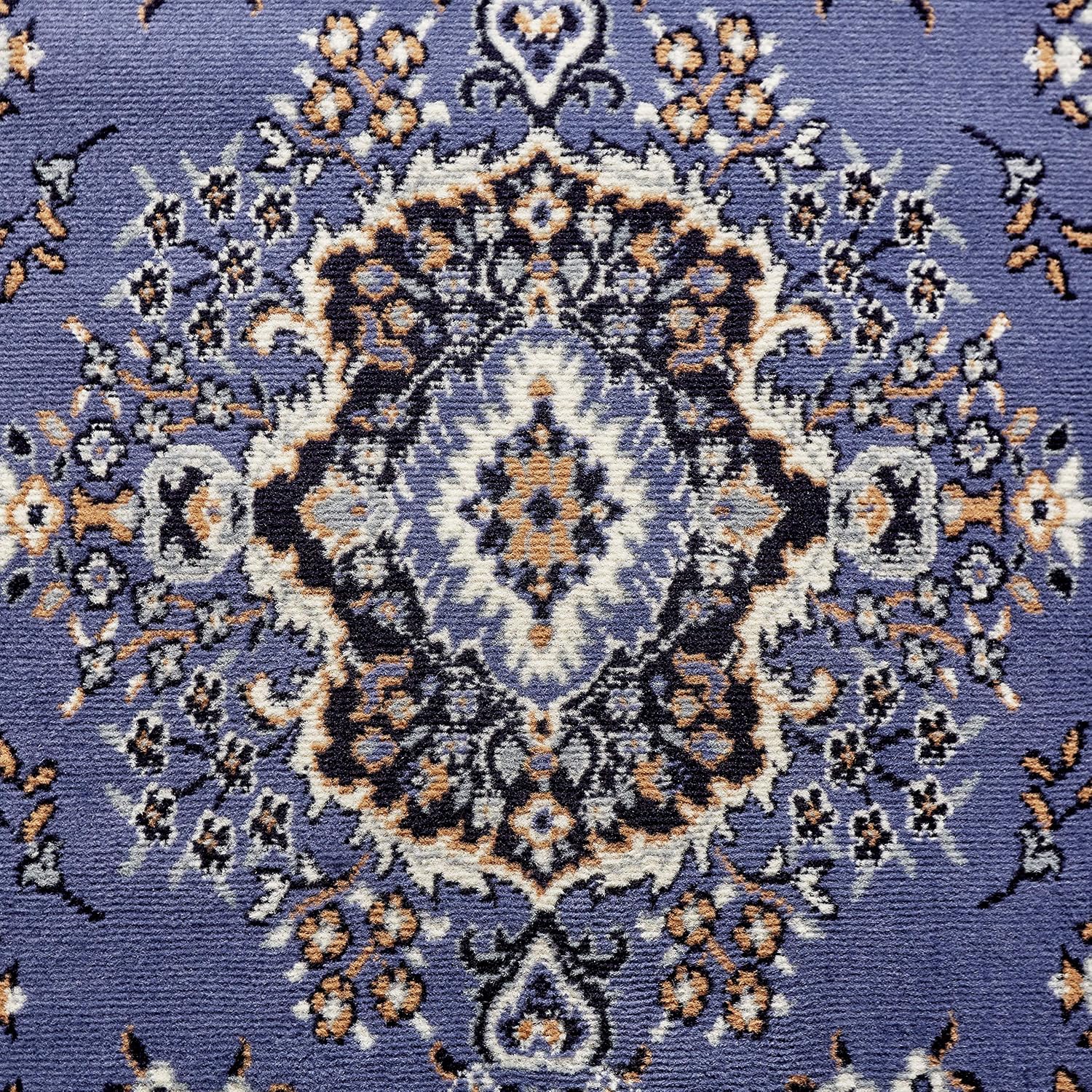 Home Dynamix Premium Sakarya Traditional Medallion Border Area Rug, Country Blue, 9'2'x12'5' Rectangle